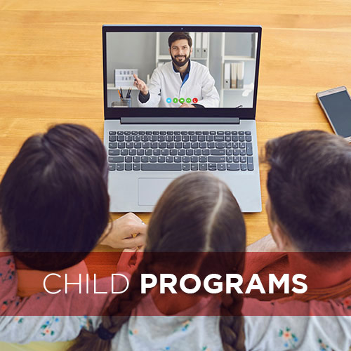 Children speaking to doctor on laptop