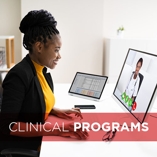 Woman meeting with doctor using a laptop